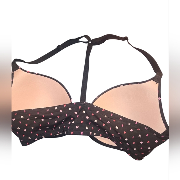 PINK Victoria's Secret Wear Everywear T-Shirt Bra, 36C Logo Print - Picture 3 of 8